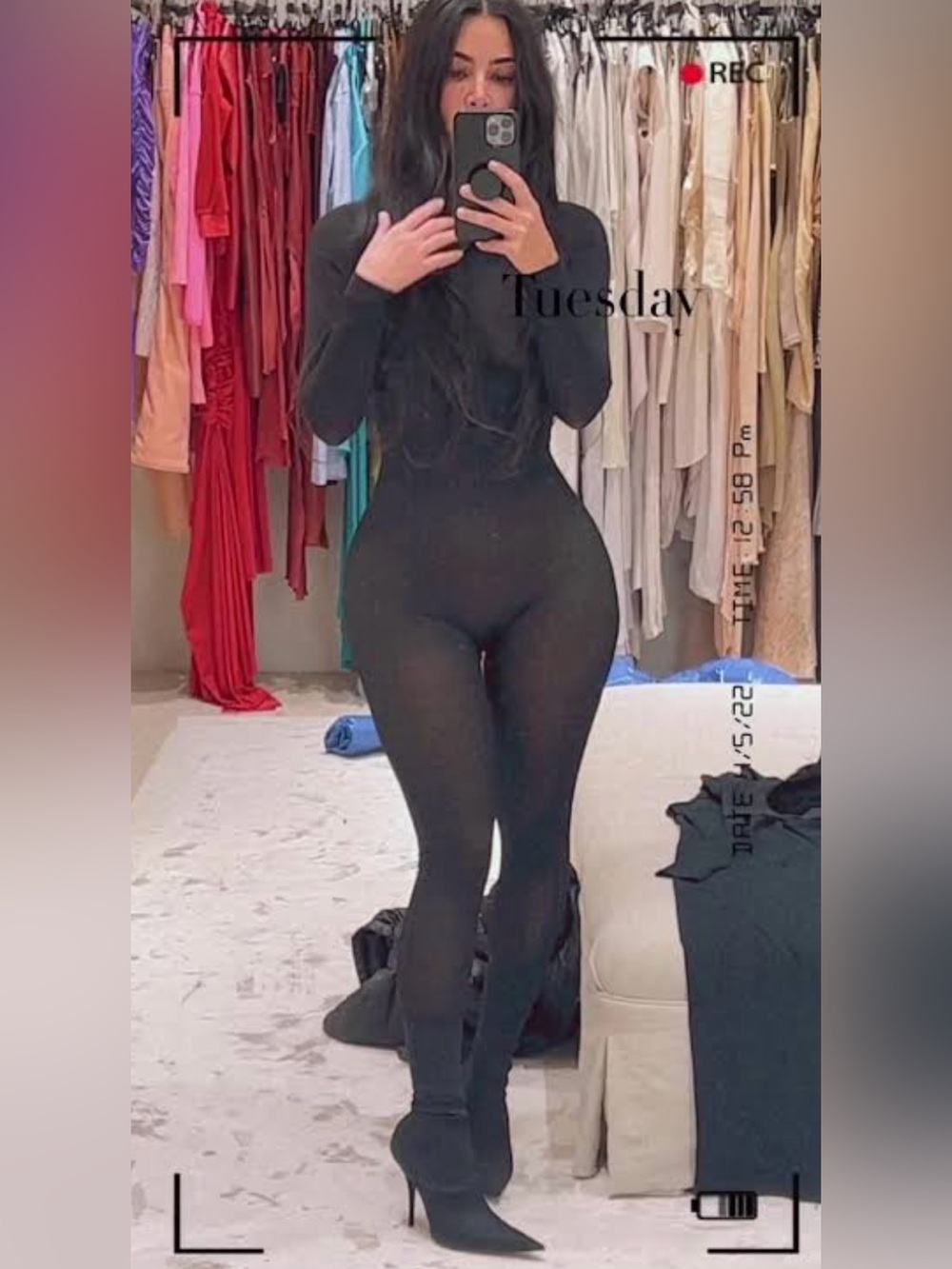 Skims sheer sculpt catsuit
